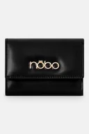 Portfele - Mały portfel z klapką Nobo nappa czarny - miniaturka - grafika 1