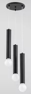 Lampy sufitowe - Alfa Twister 62272 lampa wisząca zwis 3x60W E27 czarna - miniaturka - grafika 1