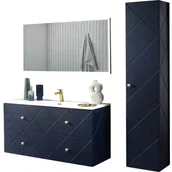 Meble łazienkowe - Zestaw Mebli do Łazienki Set 120-01 Elegance Blue Comad Wave Blue - miniaturka - grafika 1