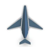 Lampy ścienne - Ledowy kinkiet dziecięcy, niebieski samolot MX3140-1-3XCT z serii SKY - miniaturka - grafika 1