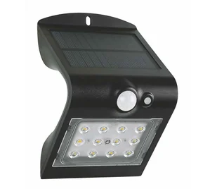 LED Kinkiet solarny z czujnikiem LED/1,5W IP65 - Lampy ogrodowe - miniaturka - grafika 1