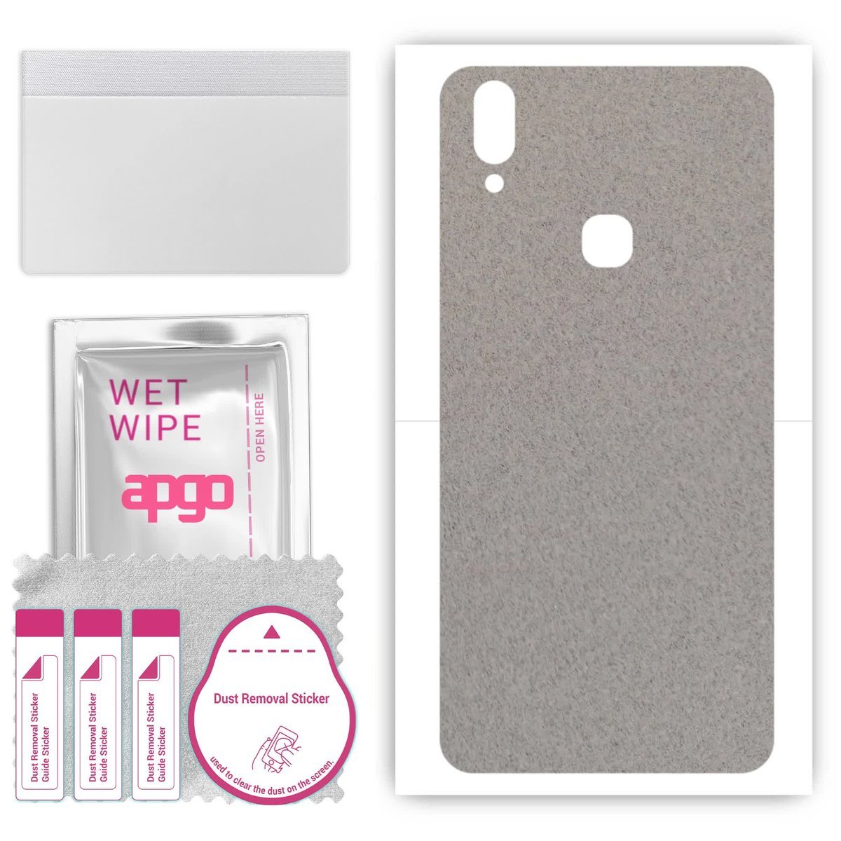 Folia naklejka skórka strukturalna na TYŁ Zamsz do vivo X21i - Zamsz Szary - apgo SKINS