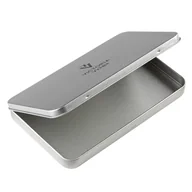 Kosmetyczki, organizery i kuferki - Nail Art Silver Box 178x108x15mm Piórnik - miniaturka - grafika 1