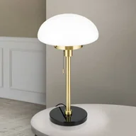 Lampy stojące - ORION Lampa stołowa Sparta, czarny/mosiądz, szkło, marmur, 55 cm - miniaturka - grafika 1