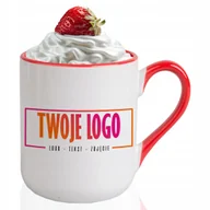 Kubki - FOTO KUBEK Z Twoim Własnym Dowolonym Nadrukiem Zdjęciem Napisem Logo RED - miniaturka - grafika 1