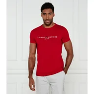 Koszulki męskie - Tommy Hilfiger T-shirt Slim Fit - miniaturka - grafika 1