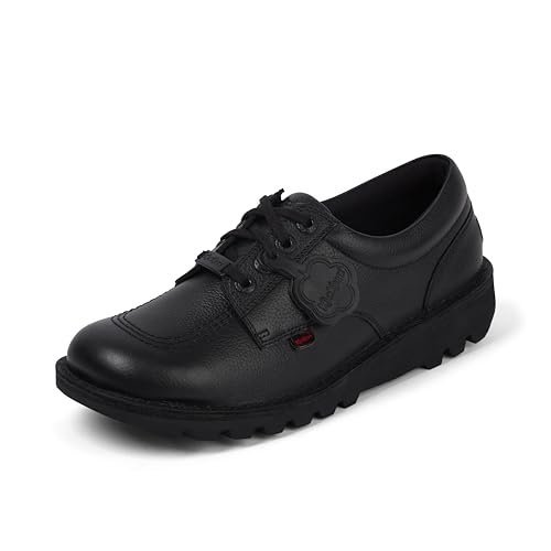 Kickers Męskie skórzane botki Kick Lo Tab, Czarny, 39 EU