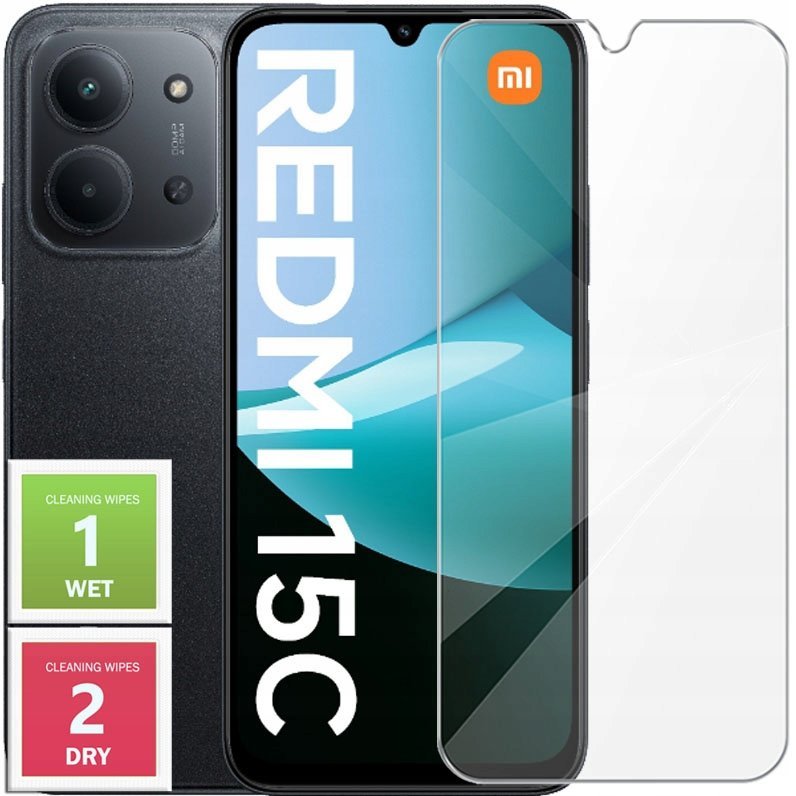 3x Szkło hartowane do Xiaomi Redmi 15C - Szkiełko ochronne 2.5D, 9H 3-PAK