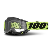 Gogle i okulary motocyklowe - Gogle Cross 100% Accuri 2 Neonowy Żółty - miniaturka - grafika 1