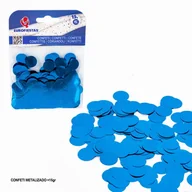 Pasmanteria - Konfetti Kółka Błyszczące Niebieskie 15Mm (15G) - miniaturka - grafika 1