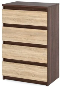 Komoda 4 Szuflady 60cm Pojemna Szafka Rtv Sypialnia Salon Dąb Wenge Sonoma - Szafki RTV - miniaturka - grafika 1