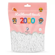 Prace ręczne dla dzieci - Koraliki do prasowania La Manuli - BIAŁE, 2000 szt. - miniaturka - grafika 1