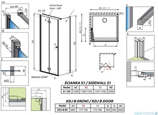Radaway Essenza Kdj B kabina 80x120cm lewa szkło przejrzyste 1385081-01-01L/1384054-01-01 - Kabiny prysznicowe Radaway Essenza Kdj B kabina 80x120cm lewa szkło przejrzyste 1385081-01-01L/1384054-01-01 - Kabiny prysznicowe - miniaturka - grafika 2