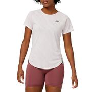 Koszulki i topy damskie - Koszulka New Balance WT23281SOI - różowa - miniaturka - grafika 1