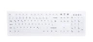 Klawiatury - CHERRY AK-C8100F-FUS-W/GE klawiatura Medyczna RF Wireless QWERTZ Niemiecki Biały AK-C8100F-FUS-W/GE - miniaturka - grafika 1