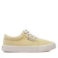 Trampki damskie - Tenisówki Tommy Jeans Tjw Vulc Skate Derby EN0EN02494 Żółty - miniaturka - grafika 1