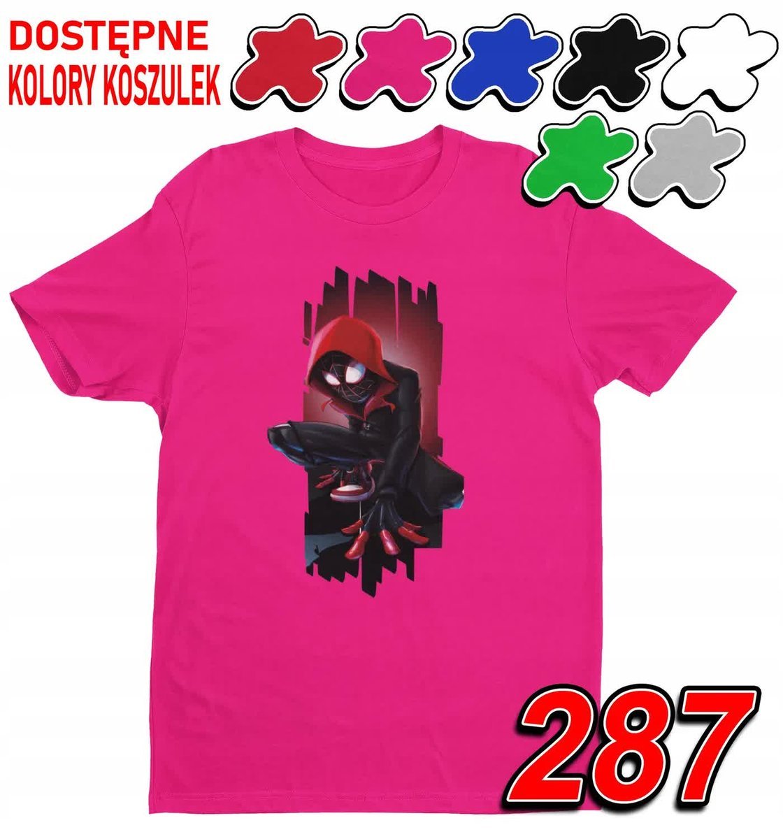 Dziecięca Koszulka Z Nadrukiem Avengers Spiderman Morales- L 146-152