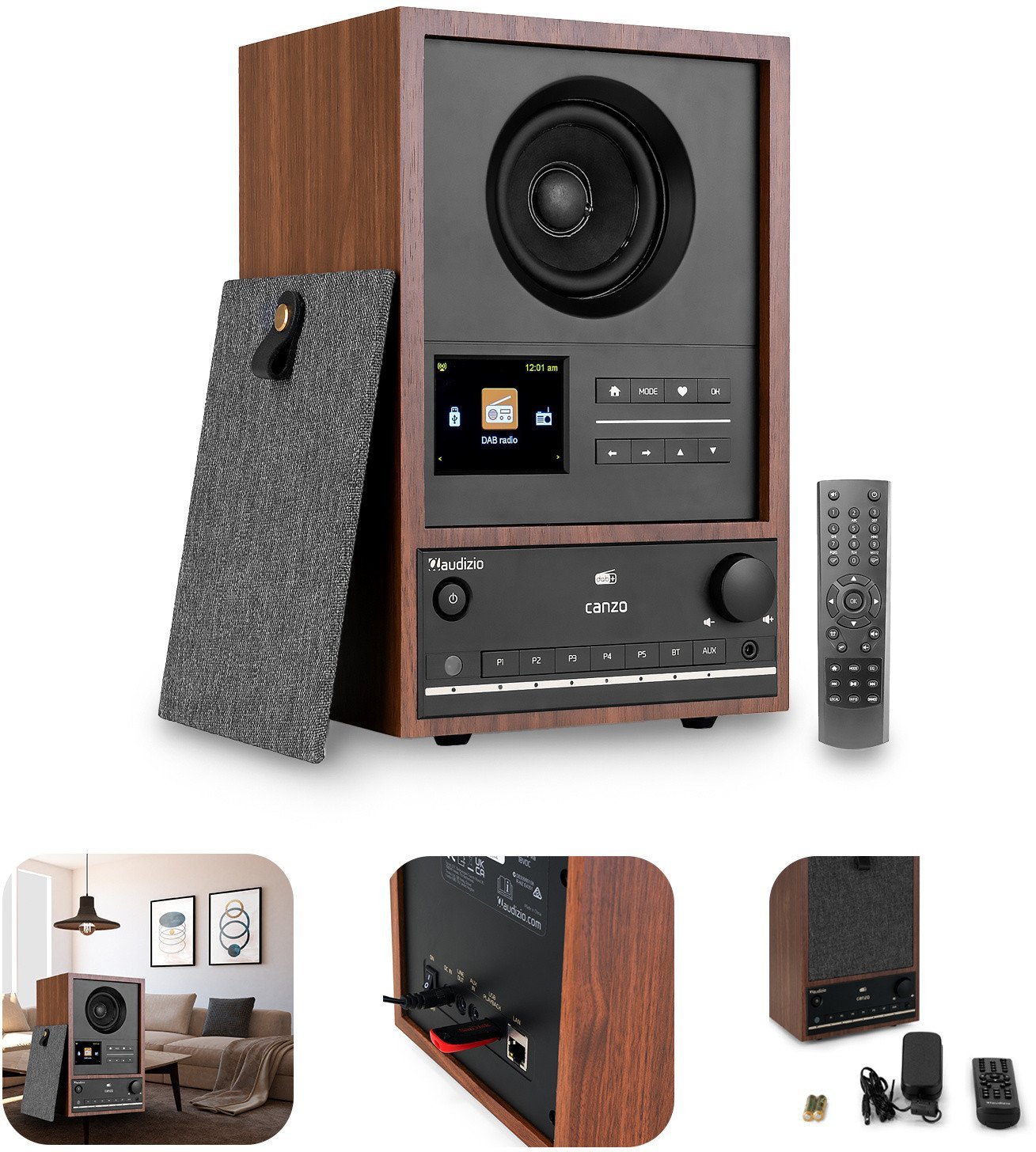 Audizio Canzo Radio internetowe DAB+/FM BT WIFI