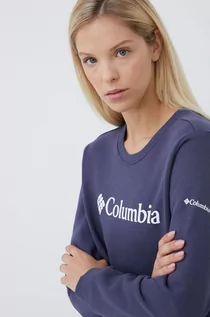 Bluzy damskie - Columbia bluza damska kolor granatowy z nadrukiem - grafika 1