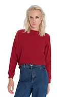 Bluzki damskie - Trendyol Damska damska damska regularna standardowa dzianinowa bluzka z okrągłym dekoltem, bordowa, XL, Burgund, XL - miniaturka - grafika 1