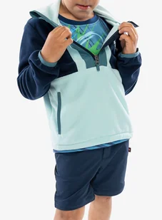 Bluza chłopięca Columbia Back Bowl Lite Half Zip Hoodie - collegiate navy/spray/cloud - Bluzy sportowe męskie - miniaturka - grafika 1
