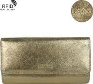 Portfele - Giovani Duży złoty portfel damski olympia - giovani rfid - miniaturka - grafika 1