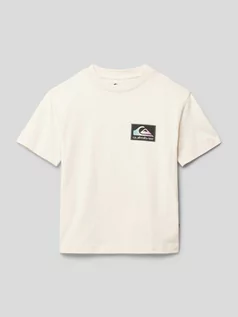 Koszulki dla chłopców - T-shirt z nadrukiem z logo - grafika 1