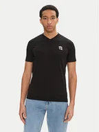 Koszulki męskie - KARL LAGERFELD T-Shirt 755021 552224 Czarny Regular Fit - miniaturka - grafika 1