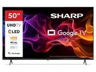 Telewizory - Sharp QLED 50HP5465E 50" 4K Google TV Dolby Vision Czarny - miniaturka - grafika 1