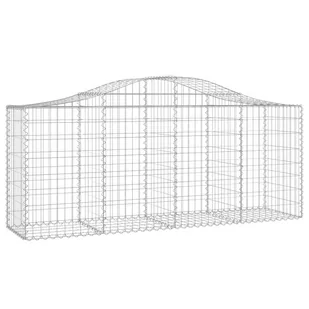 VIDAXL Kosze gabionowe, 6 szt, 200x50x80/100 cm, galwanizowane żelazo - Ogrodzenia - miniaturka - grafika 4