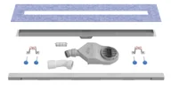 Odpływy liniowe - Odpływ Liniowy Z Rusztem Do Wyklejenia Płytką Profil Design Water-Tech Slim Stalowy 100Cm - miniaturka - grafika 1