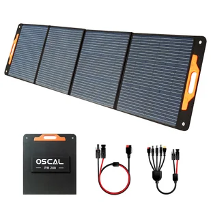Składany panel słoneczny Blackview Oscal PM200 200W, regulowana stopka,  ≥22% wydajności konwersji słonecznej, materiał ETFE - Panele fotowoltaiczne - miniaturka - grafika 1