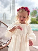 Sukienki i spódniczki dla dziewczynek - Elegancka sukienka z koronką dla dziewczynki - Rossano - miniaturka - grafika 1
