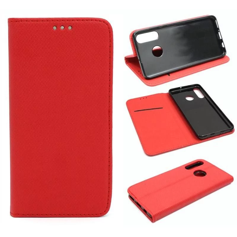 Etui Do Huawei P30 Lite Mar-L21 Smart Magnet Czerwony Case Pokrowiec