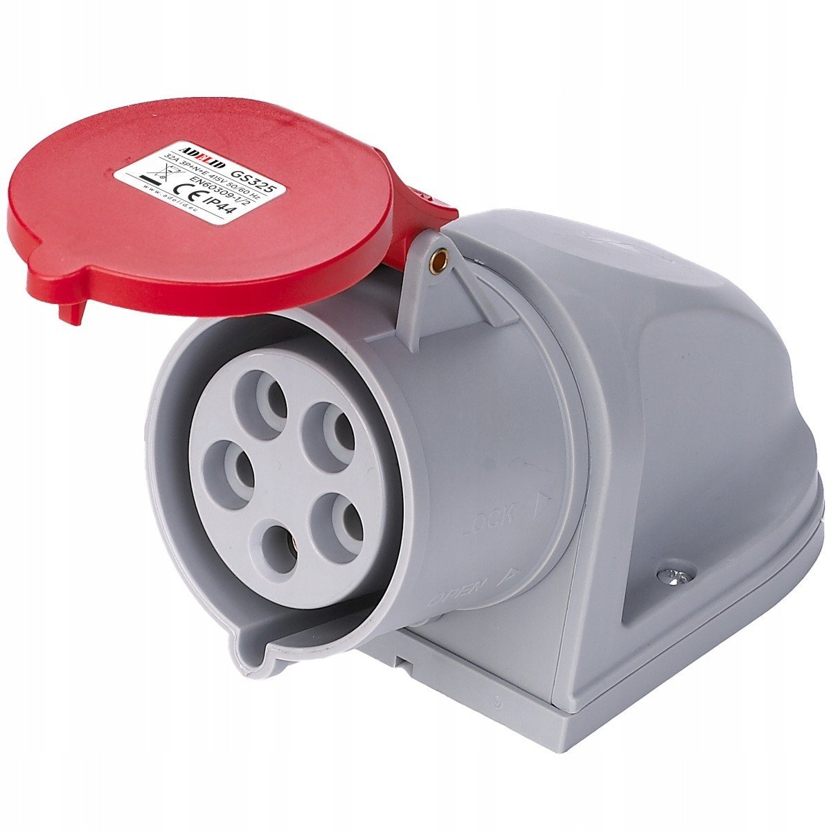 Gniazdo Siłowe Stałe Siła 32A 5P 400V IP44 32/5 Adelid GS325