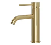 Baterie umywalkowe - BATH DELUXE 28-018-01-64-02 - Kran do umywalki SOVANG 18,3 cm błyszczący mosiądz - miniaturka - grafika 1