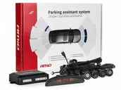 Czujniki parkowania - AMIO Czujniki parkowania AMiO Gold z wyświetlaczem LED i buzzerem 4 sensory 18mm czarne WD31-1675 - miniaturka - grafika 1