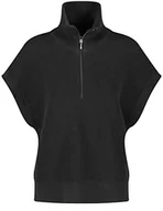 Swetry damskie - Taifun Damski sweter 272027-15402, czarny, 38 (DE) - miniaturka - grafika 1