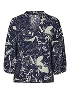 Koszulki i topy damskie - VERO MODA Damski top VMABBI NAN 3/4 WVN, Navy Blazer/AOP:Abbi, M, Granatowy blezer/Aop: abbi, M - miniaturka - grafika 1