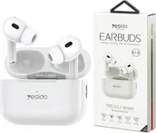 Słuchawki - Yesido BT16 białe - miniaturka - grafika 1