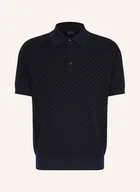 Moda i Uroda OUTLET - Brioni Koszulka Polo Z Dodatkiem Jedwabiu blau - miniaturka - grafika 1