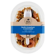 Szybkie dania obiadowe - Carrefour Bon appétit Noodle z krewetkami w sosie teriyaki 200 g - miniaturka - grafika 1