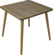 Ławy i stoliki kawowe - Stolik drewniany, dębowy. Kwadratowy stolik kawowy Ash Grey, Wykończenie nogi - Dąb olejowany, Wysokość [cm] - 67, Wymiary [cm] - 60x60 - miniaturka - grafika 1