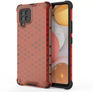 Samsung Honeycomb etui pancerny pokrowiec z żelową ramką Galaxy A42 5G czerwony - Etui i futerały do telefonów - miniaturka - grafika 1