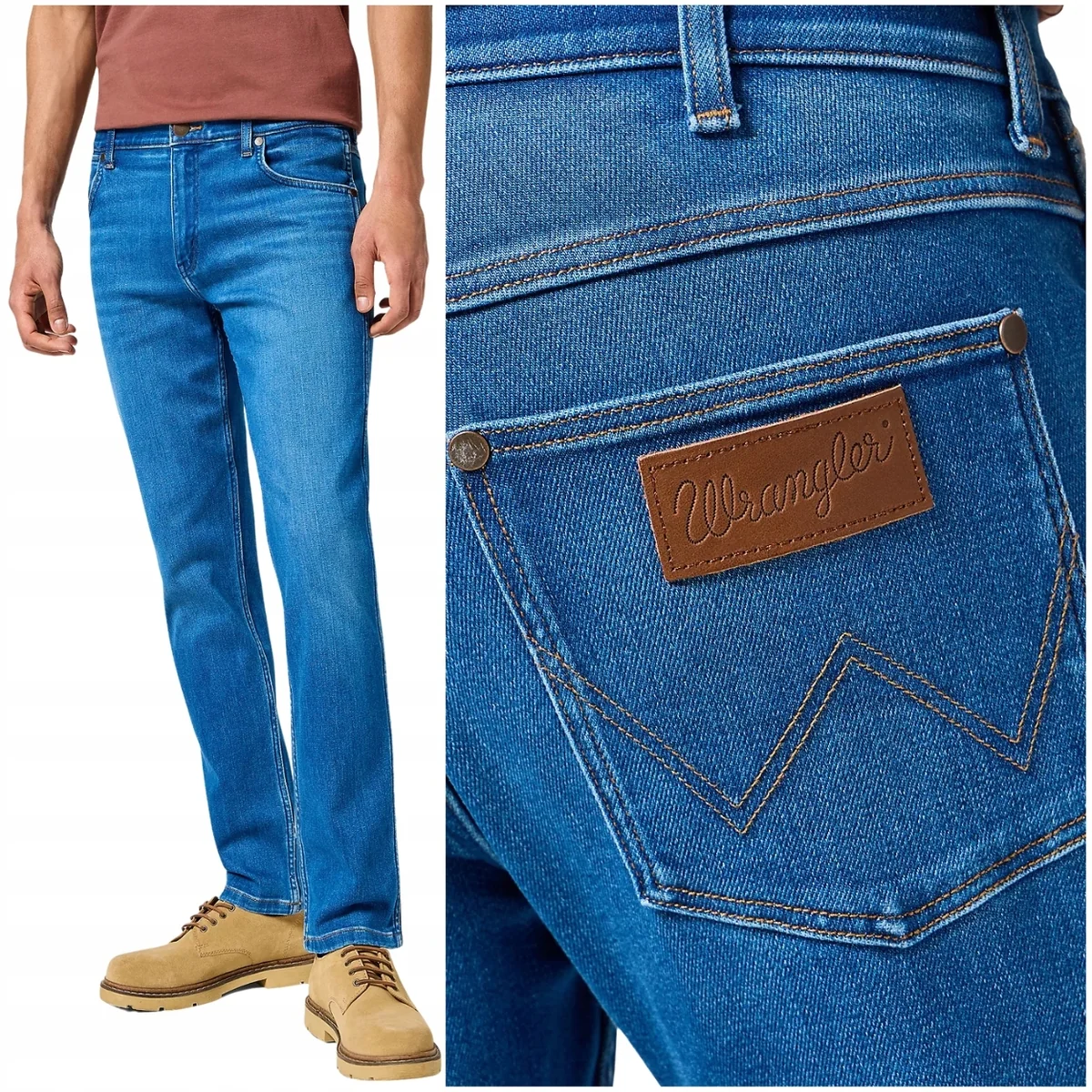 Wrangler Greensboro Azure Free To Stretch wygodne spodnie jeansowe W31 L34