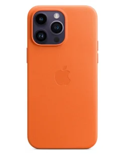 Etui do iPhone 14 Pro Max Apple Leather MagSafe - pomarańczowe - Etui i futerały do telefonów - miniaturka - grafika 1