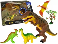 Figurki dla dzieci - Import LEANToys Zestaw Dinozaurów Tyranozaur Rex Akcesoria Dźwięk Światła LT-9719-0 - miniaturka - grafika 1