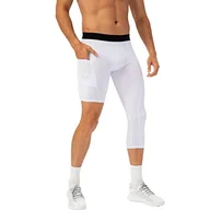 Legginsy - EULLA Legginsy Męskie, Biały, L - miniaturka - grafika 1