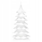 Świece - Świeca CHOINKA 20 cm kolor BIAŁY - miniaturka - grafika 1