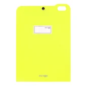 Teczki i skoroszyty - Organizer pionowy Strigo A4 z 5 przekładkami neonowy zielony teczka projektowa - miniaturka - grafika 1